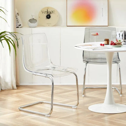 Transparent Acrylic Toyas Chair, Home Backrest Dining Chair, Nordic Minimalist Designer Desk, Coffee Shop Dining Table Chairs