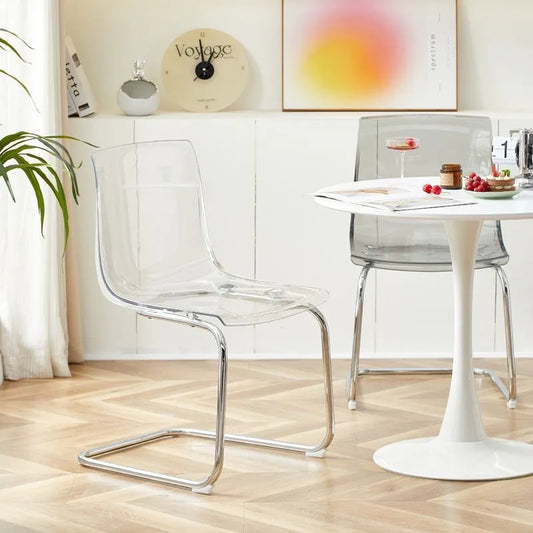 Transparent Acrylic Toyas Chair, Home Backrest Dining Chair, Nordic Minimalist Designer Desk, Coffee Shop Dining Table Chairs