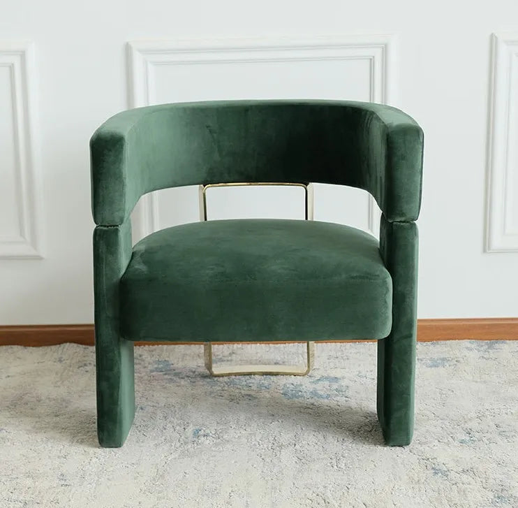 Modern simple fabric negotiation leisure sofa chair designer single  Internet celebrity  Nordic metal leisure chair