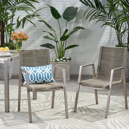 Steel Conversation Accent Furniture for Patio (Set of 2) for Porch, Backyard, Garden, Indoor