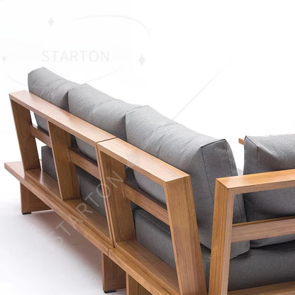 Garden Garden Furniture Outdoor Sofa Set Modern Home Style Teak Sofa with Coffee Table