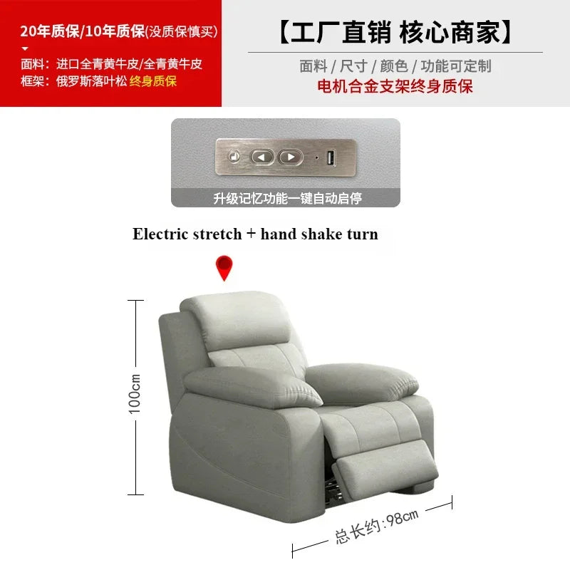 Italian Genuine Leather Sofas Luxury Recliner Designer Floor Lounge Sofa Sectionals Modern Woonkamerbanken Home Furniture