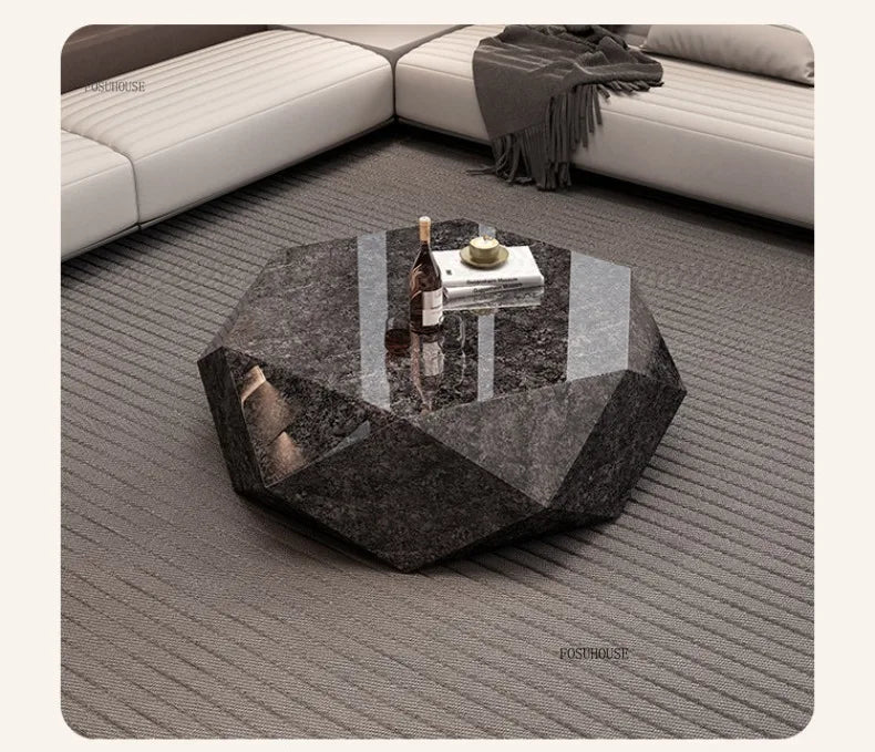 Irregularly Shaped Gold Metal Coffee Tables for Living Room Italian Luxury Side Tables Minimalist High-end Table for Office