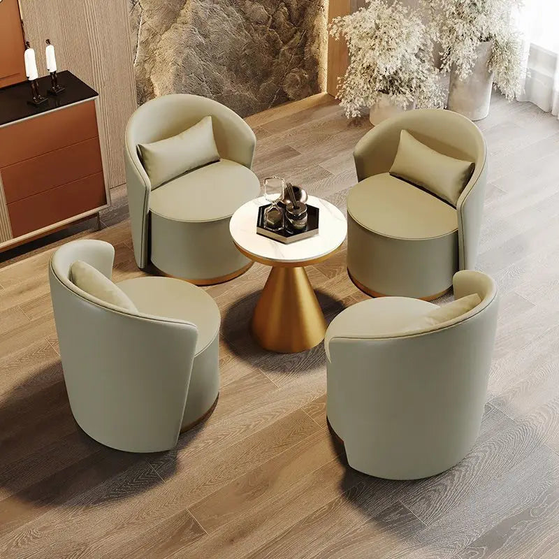 Custom.Light Luxury Modern Single Sofa Chair Hotel Sales Office Reception Beauty Salon Balcony Leisure Negotiation Table and