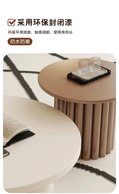 Table d'appoint minimaliste esthétique en bois blanc, ronde, petite Table basse Simple, Design moderne, meubles auxiliaires pour la maison