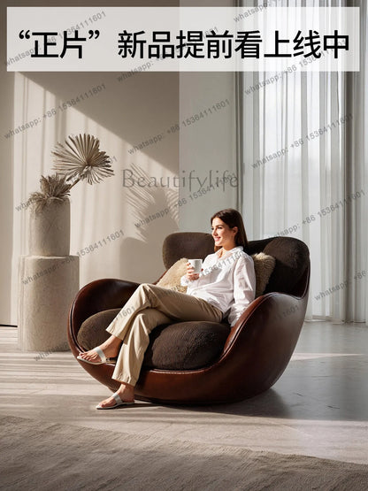 Italian light luxury single sofa leisure chair Nordic modern home living room lazy sofa chair