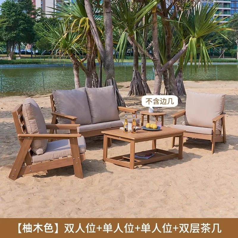 Outdoor Sofa Aluminum patio Villa Courtyard Garden Courtyard High end Hotel Leisure Simple Sofas set
