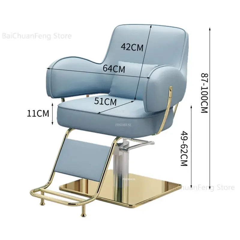 Beauty Salon Chair professional Hairdressing Chairs Stainless Steel Barber Chairs Modern Salon Furniture simple Lift Swivel Seat