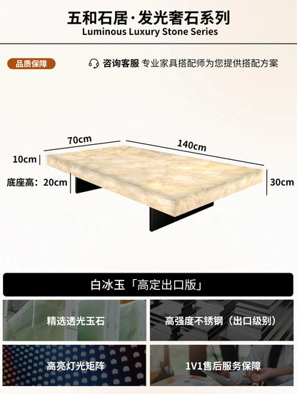 Rectangle Italian Marble Coffee Table Modern Style Luxury Minimalist Unique Coffee Table Living Room Mesa Centro Salon Furniture