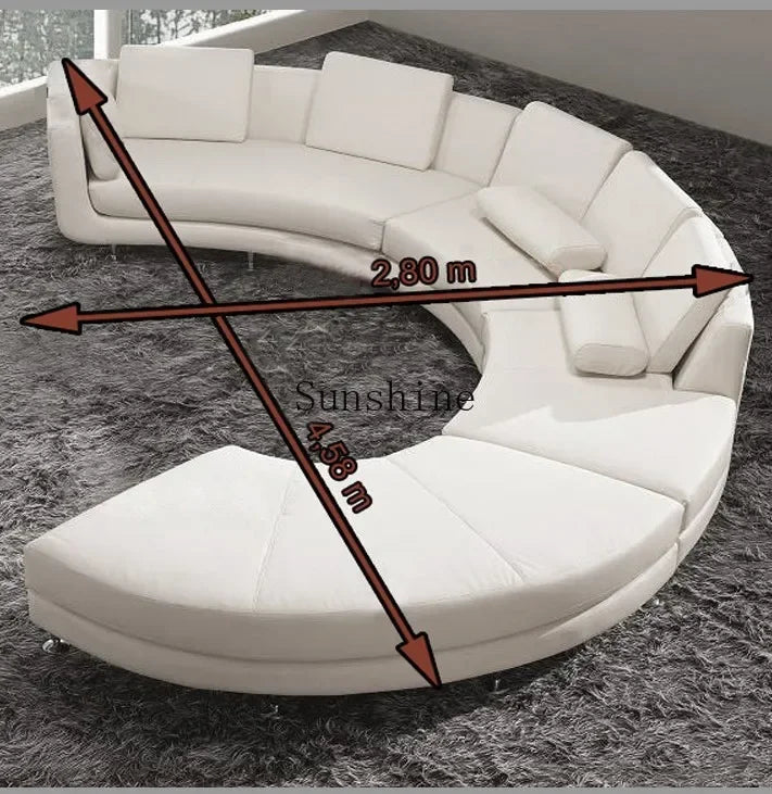 Minimalist curved sofa company lobby living room sofa combination