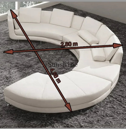 Minimalist curved sofa company lobby living room sofa combination