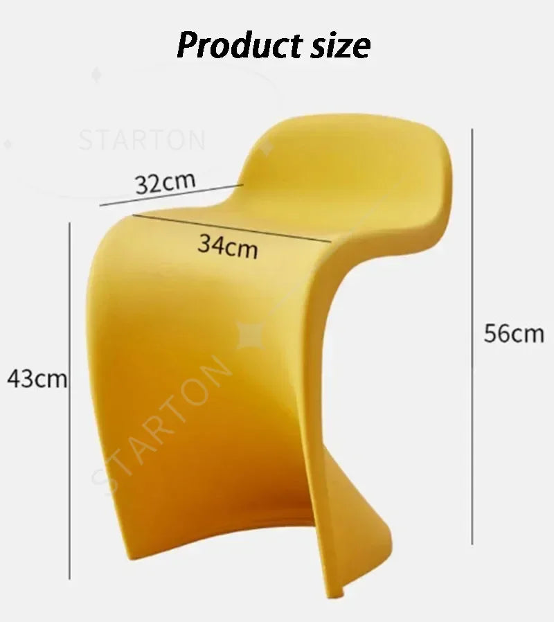 Portable Dining Chairs Lightweight Makeup Chair Modern Design Living Room Single Chair Multifunction Stackable Household Chairs