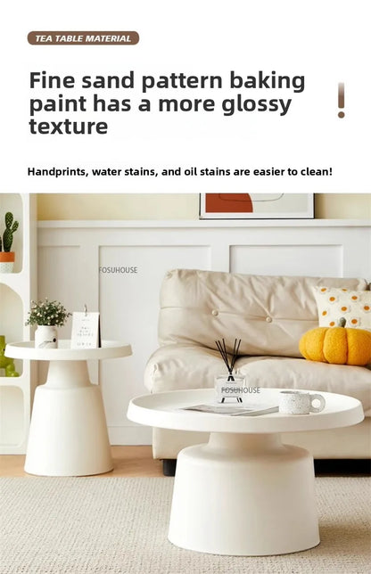 Nordic Living Room Center Table Circular Coffee Tables Modern Side Tea Table Portable Simple Bedroom Nightstand Home Furniture B