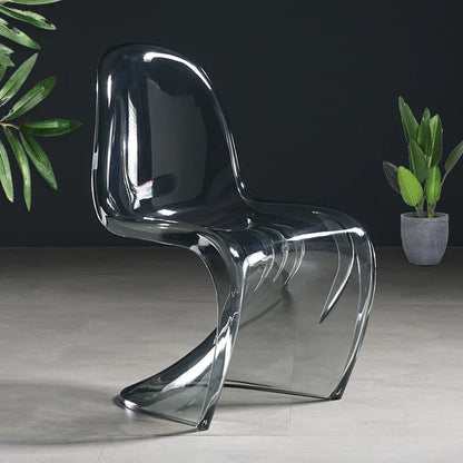 Nordic Modern Simple Creative Acrylic Plastic Dining Chair Red S Beauty Chair Crystal Transparent Pandong Chair Wow