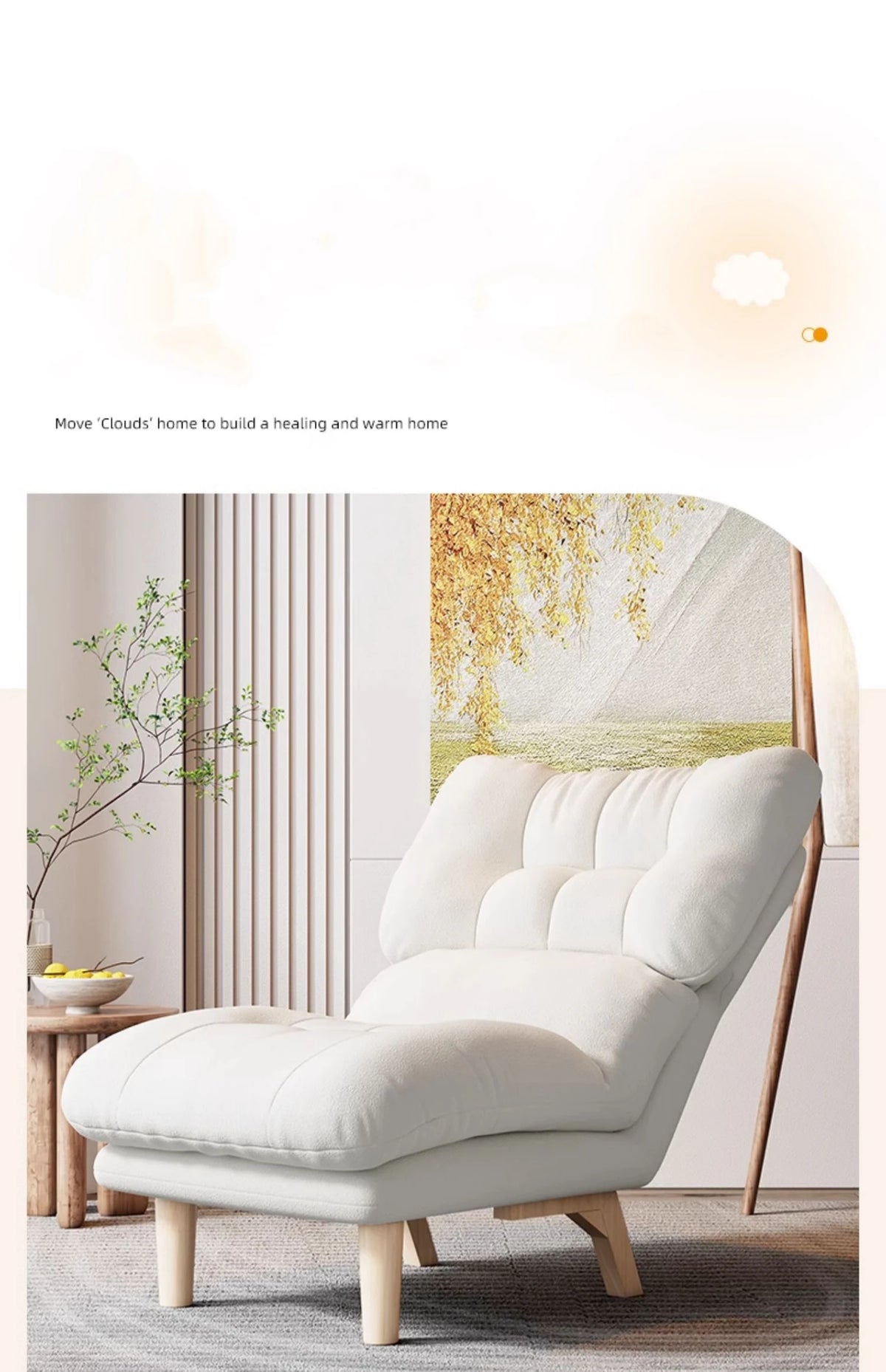 Factory Wholesale Modern Simple Minimalist Velvet comfort Fabric Leisure Reclining Lounge Wooden Living Room Chair