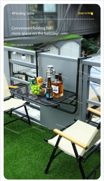 Balcony Railing Hanging Table Folding Lifting  Computer  Household Small Bar Desk Dining  Outdoor Guardrail