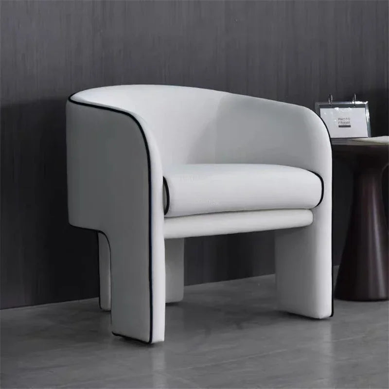Nordic Hotel Leisure Living Room Chairs Simple Home Furniture Designer Single Lazy Sofa Balcony Coffee Shop Backrest Armchairs L