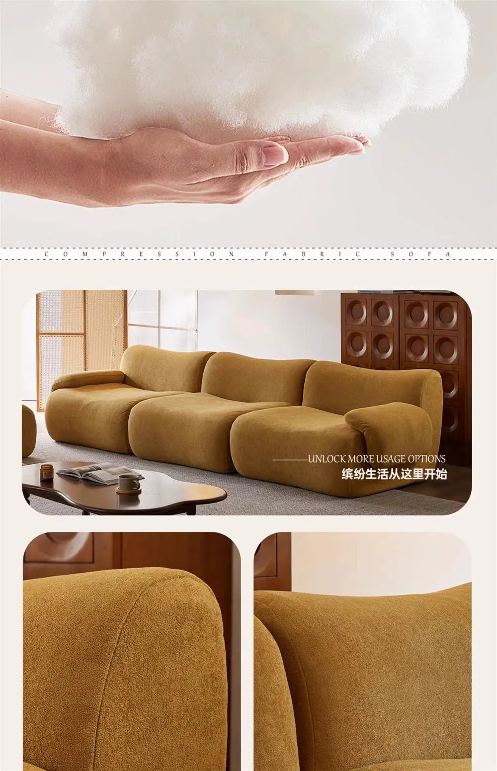 European Minimalist Vacuum Compressed Sofa Classic Memory Foam Vacuum Compressed Sofa Modern Couch Wohnzimmer Furniture Home