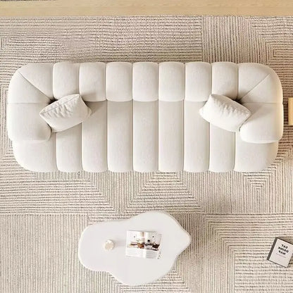 French style, cream style, Nordic, minimalist, fabric, sofa, living room, small apartment