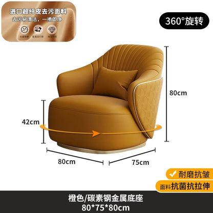Modern light luxury single sofa chair home balcony negotiation reception table and chair combination designer office area leisur