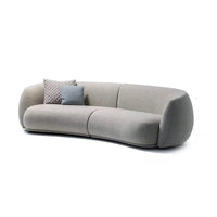 Cream wind special-shaped sofa, Italian minimalist living room cashew fabric curved sofa