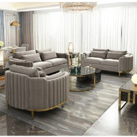 Dubai Luxury Fabric Sofa Set Living Room Couch Furniture Curved Home Sofa Set 1+2+3