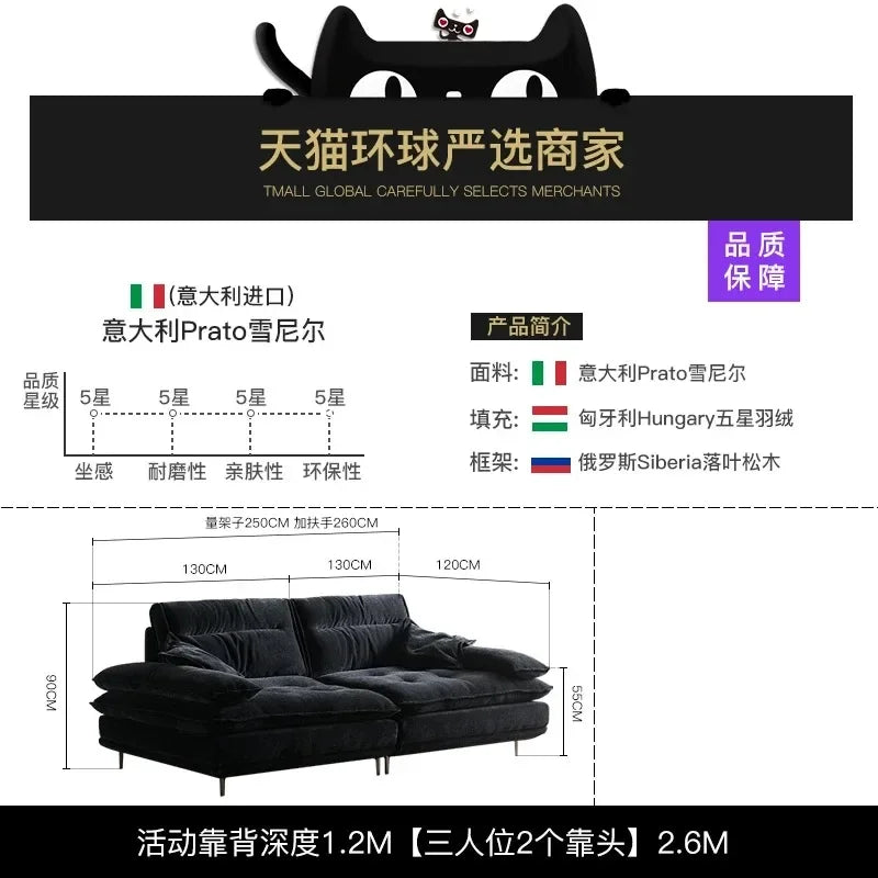 Replica Large European Sofa Elegant Reclinavel Lit Pliable Design Sofa Recliner Nordic Postmodern Lounge Modern Muebles Muebles