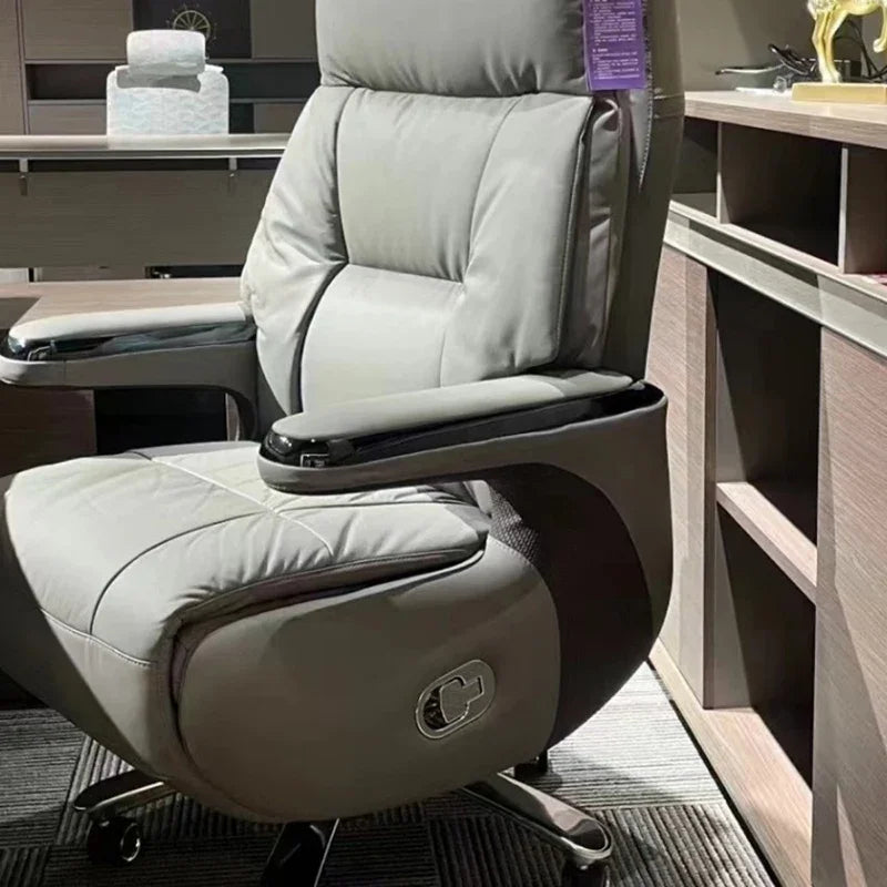 Bedroom Leather Office Chair Rolling Vanity Study Swivel Luxury Chair Accent Recliner Sillas De Escritorio Salon Furniture