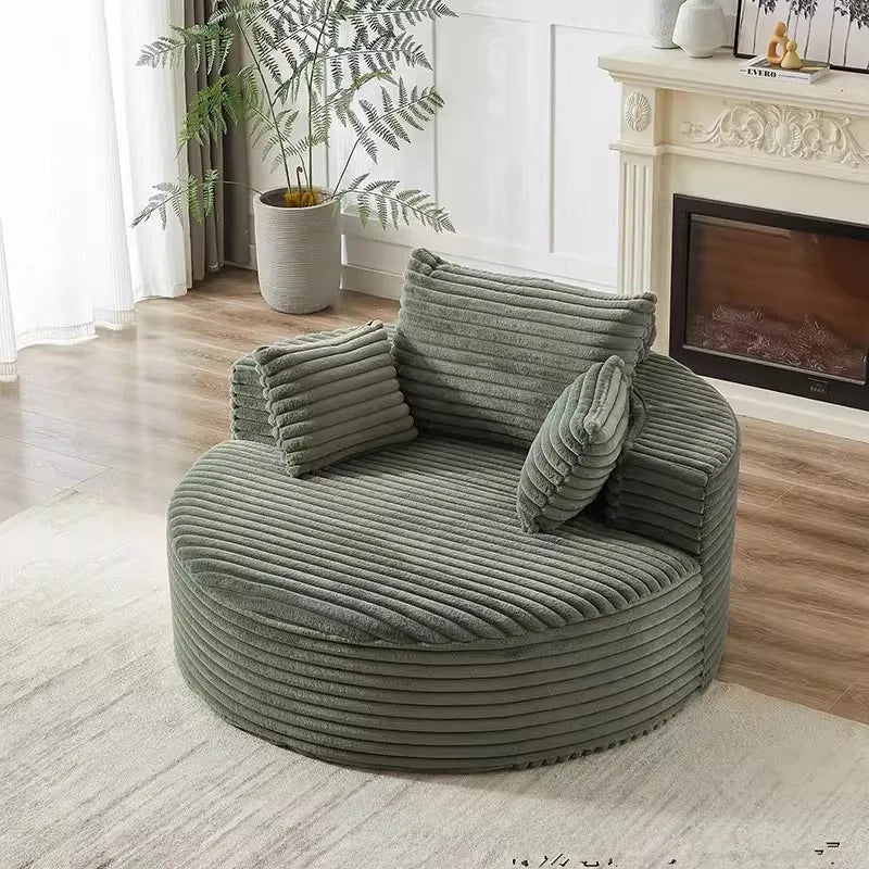 Modern single compression sofa easy to assemble fabric upholstery