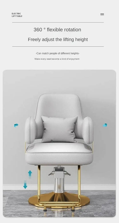 Style Durable Hair Salon European Barber Chairs Hairdressing Chair Dressing Room Back Armchair Recliner Cabeceros Furniture