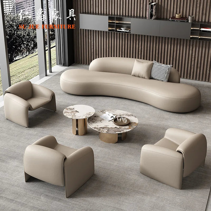 Customizable Reception Negotiation Sofa Set for Living Hotel Lobby Club Exhibition Hall Guest Sales Office