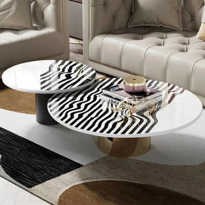 Table basse en marbre à motif zèbre, fonction combinée, élégante, spéciale, meubles de salon, Salongbord XYCJ