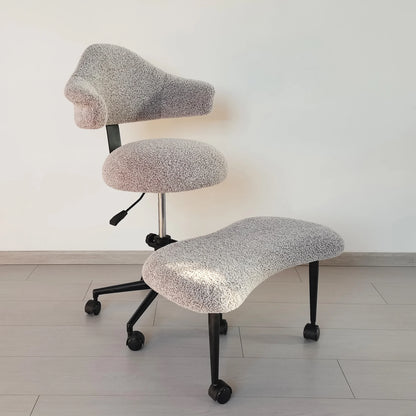 Cross Legged Chair - Meditation Chair With Wheels  ADHD Chair Height Adjustable Seat  Adjustable Footstool