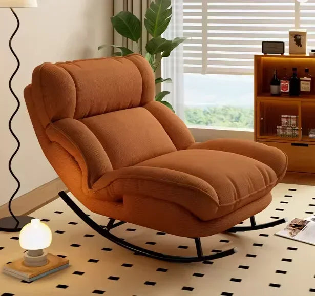 Adjustable Lazy Sofa Bed with Reclining Function for Living Room Comfortable Lazy Sofa Bed Rocking Chair for Sleeping Couch