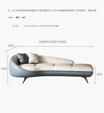 Modern curved sofa living room deck chair hotel homestay leisure beauty couch