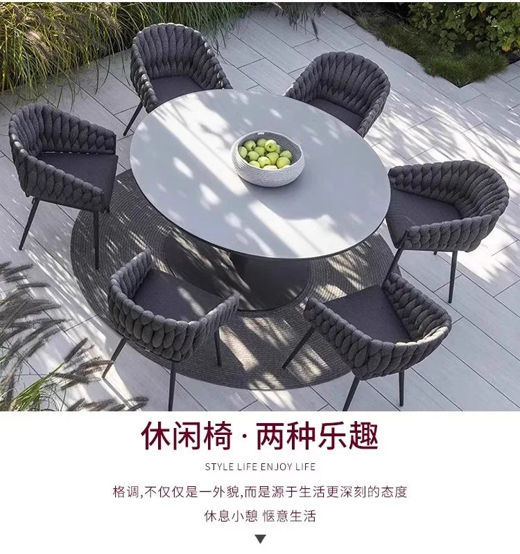 Office Restaurant Garden Chairs Hotel Leisure Simplicity Modern Garden Chairs Homestay Aluminum Furniture Silla De Jardín MHSF