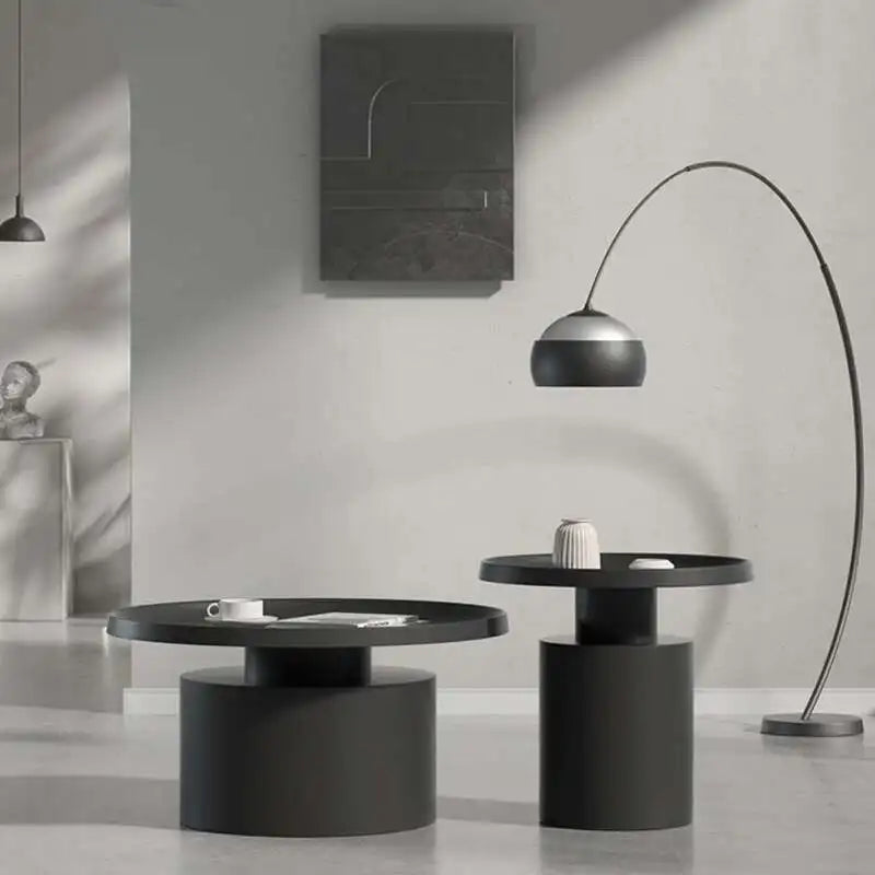 Set Round Table Nordic Center Modern Folding Metal Coffee Tables Storage Mesas Furniture GPF40XP