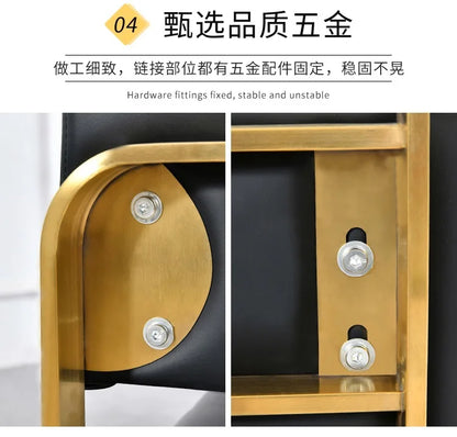 Barber Shop Waiting Chair Internet Celebrity Small Sofa Beauty Salon Simple Light Luxury Sofa Clothing Store Reception