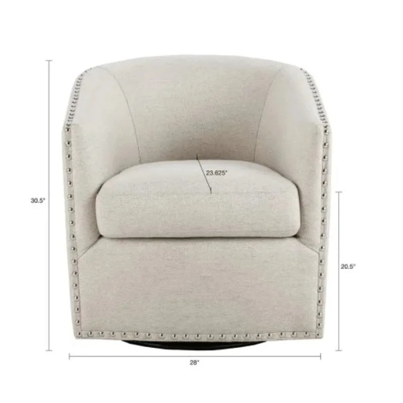 OE HOME Tyler Swivel Chair Modern Lift Chair with Adjustable Height Headrest Velvet Material for Living Room and Home Office Use