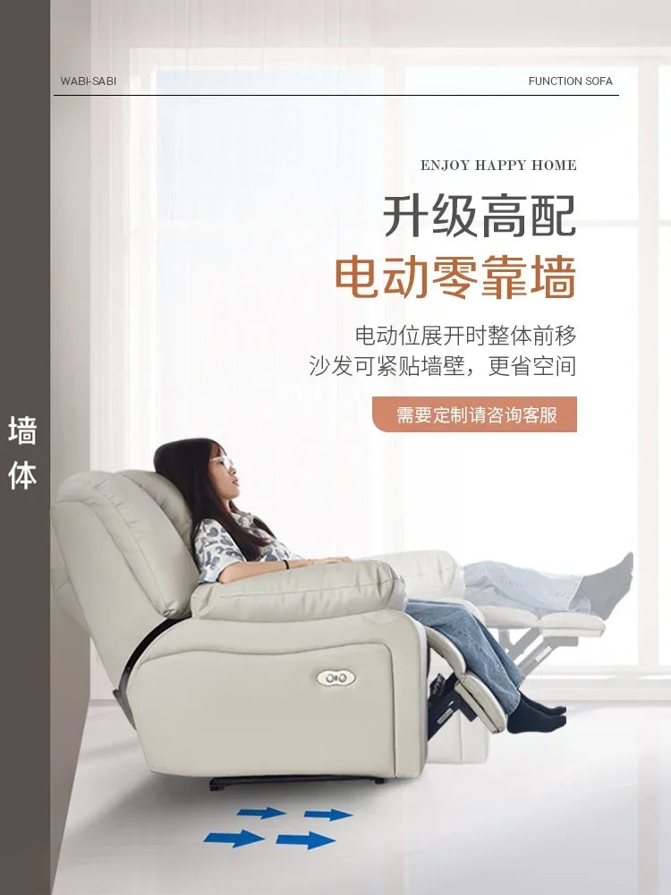 Designer Luxury Modern Sofa Genuine Leather Electric Italian Recliner Sofa Lounge Loveseat Divani Da Soggiorno Home Furniture