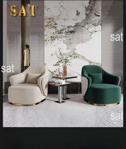 # Italian Style Light Luxury Fabric Lounge Chair Modern Furniture