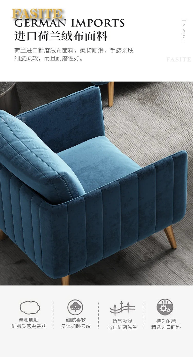 Office sofa Simple modern coffee table combination set Reception room Business meeting three-person sitting area sofa