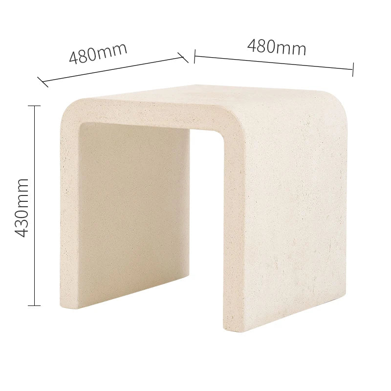 Modern Concrete Fiber Cement Tea Table  Outdoor side Table Furniture rectangle Concrete Coffee tables bench