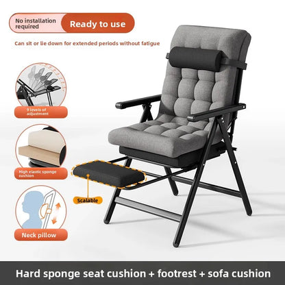 recliner lunch break folding office chair nap can lie down dual-purpose backrest computer chair couch