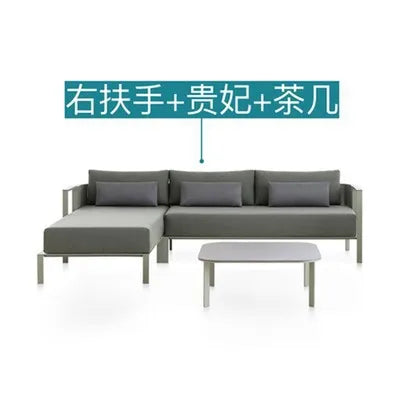 Modern Aluminum Garden Sofa Set - Durable and eco-friendly outdoor furniture with optional PE rattan frame
