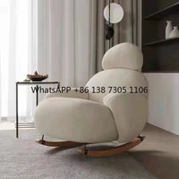 Modern simple living room bedroom leisure sofa lazy balcony leisure recliner bay window small apartment solid wood