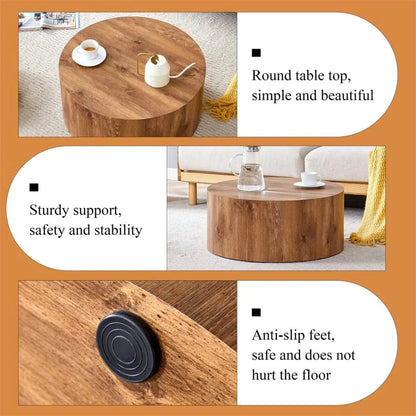 Modern Wooden Coffee Table for Living Room, Center Table, No Assembly Needed, Ready to Use, Sleek Design