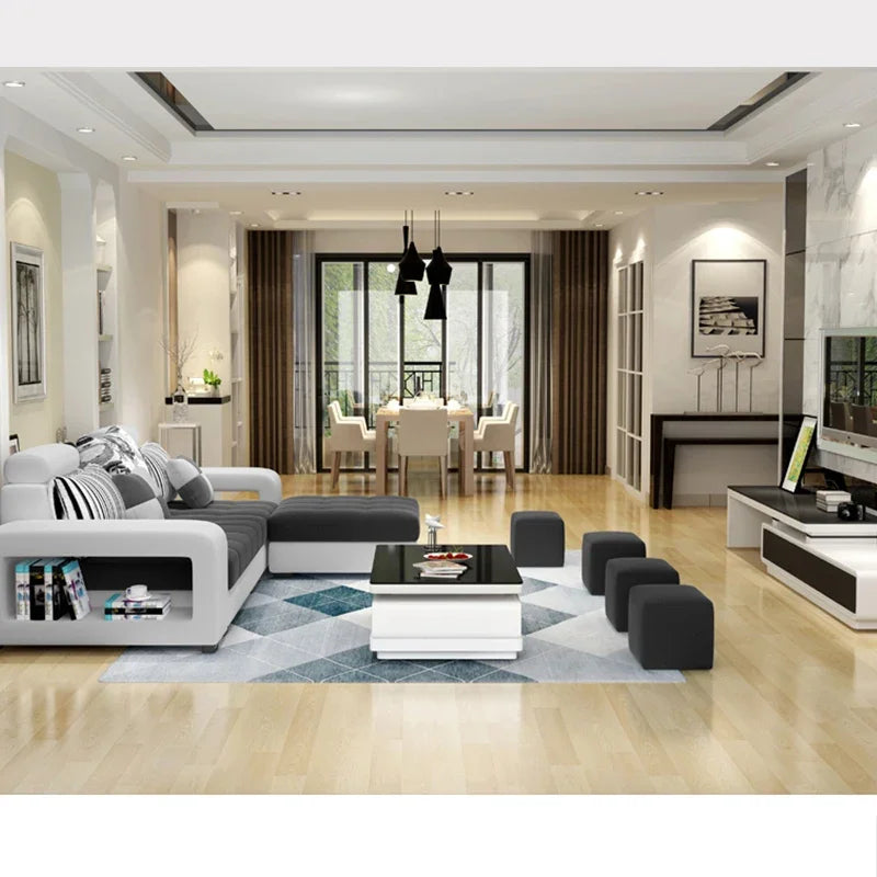 -furniture 7 seater living room  sectional big latex sofa