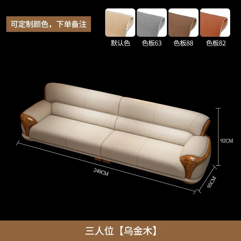 Luxury Modern Straight row sofa living room leather sofa set furniture room set sofas Designer Office couch set Canape Salon