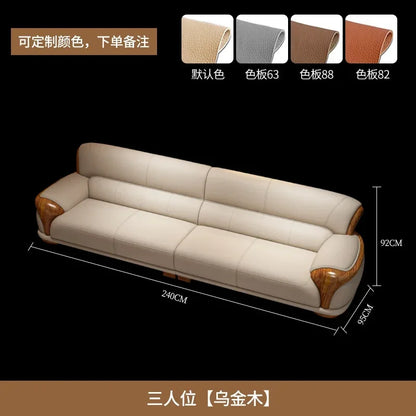 Luxury Modern Straight row sofa living room leather sofa set furniture room set sofas Designer Office couch set Canape Salon